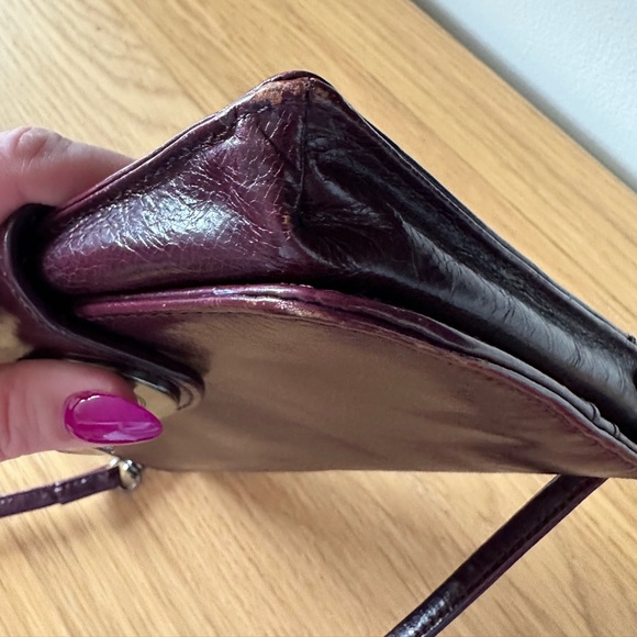 Danier Deep Purple Leather Crossbody Bag - Picture 5 of 6